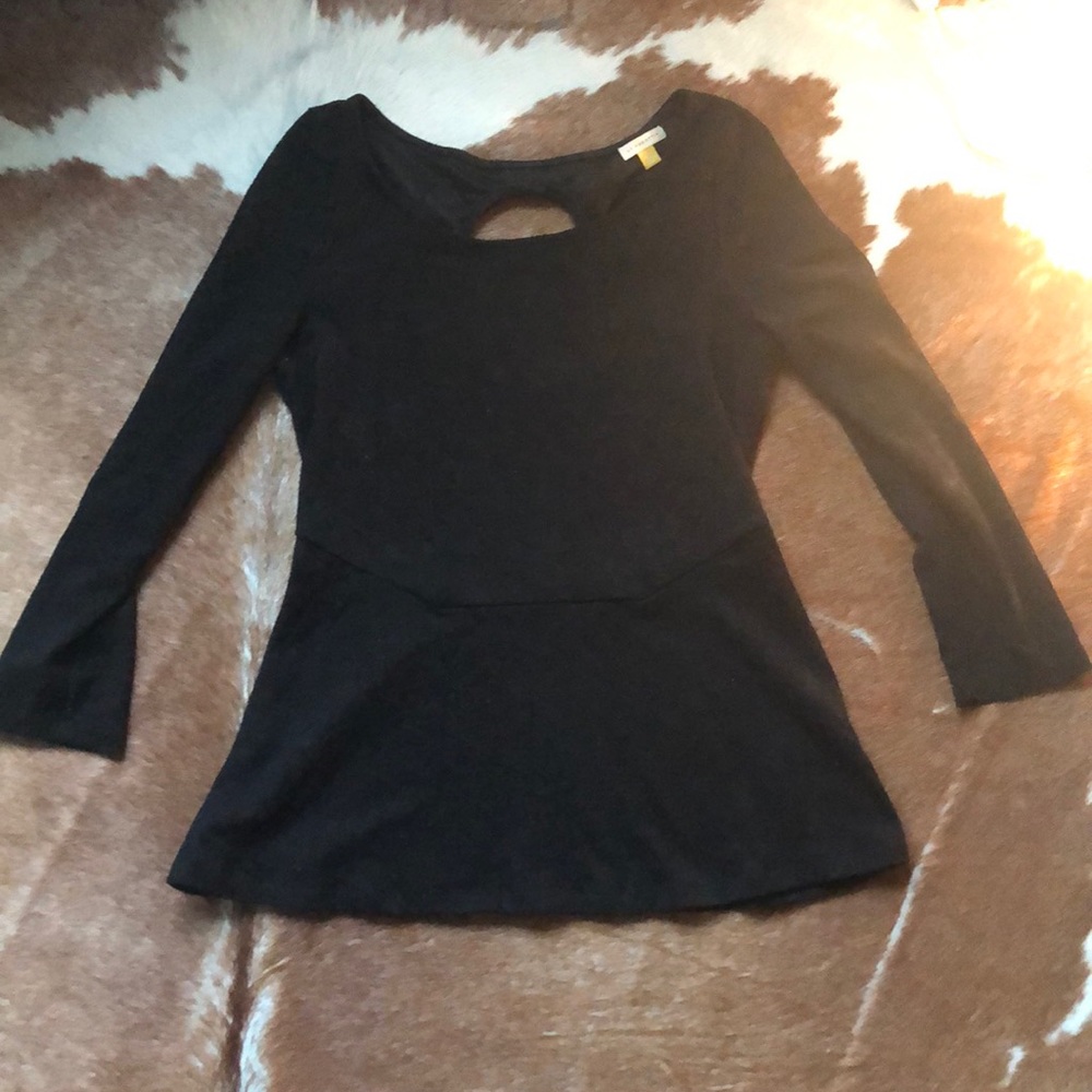 Leifsdottir black peplum top
